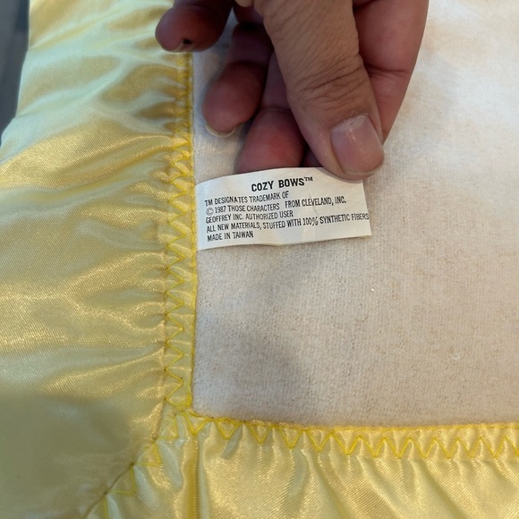VINTAGE cozy bows 1987 baby activity blanket EUC needs cleaning - Picture 10 of 10